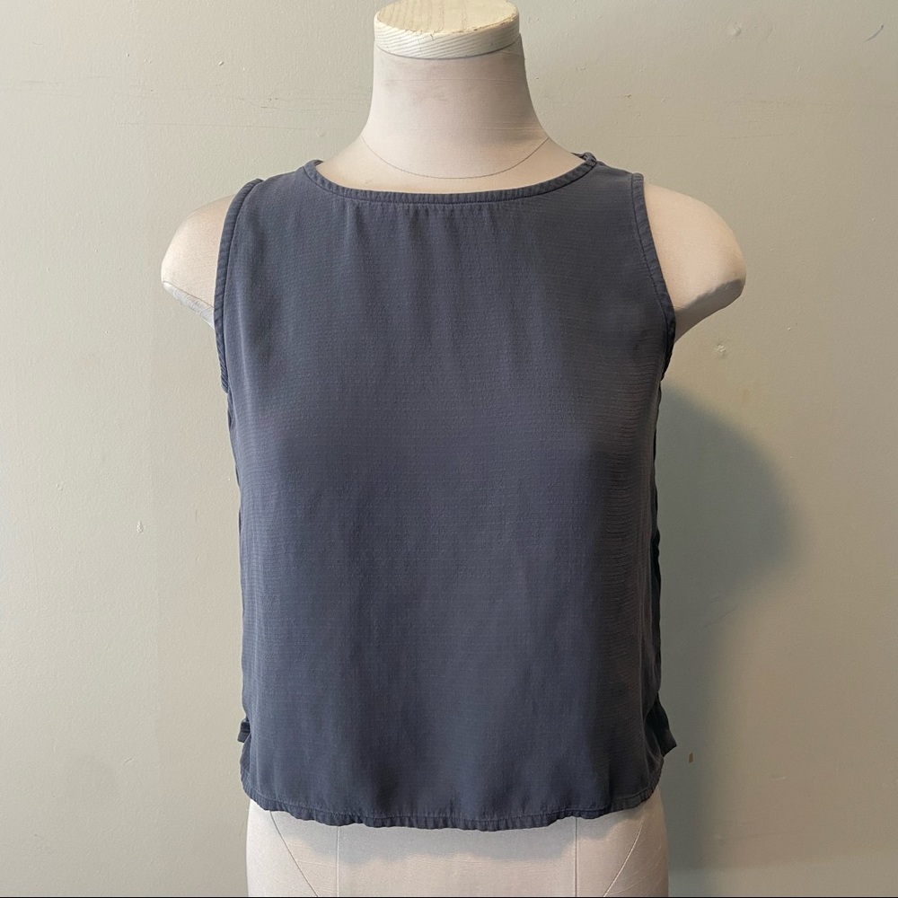 EILEEN FISHER petite SM Dark Periwinkle sleeveless top